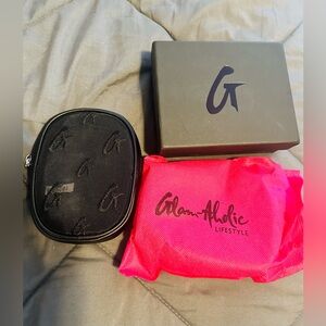 Glam-Aholic Black Mesh Wristlet